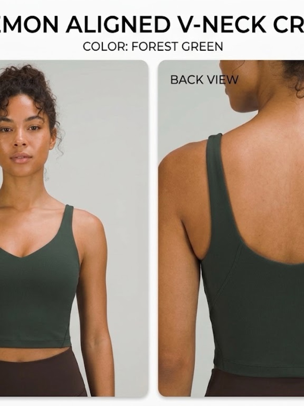 Lululemon Align V-Neck Crop Top - size 4